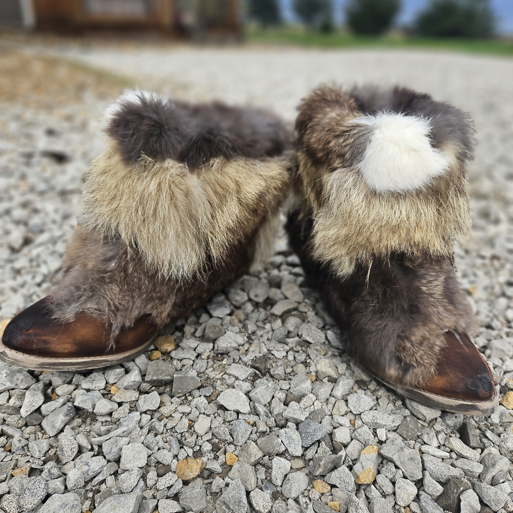 Real Fur Cowbow Boots - Picture 2 of 6